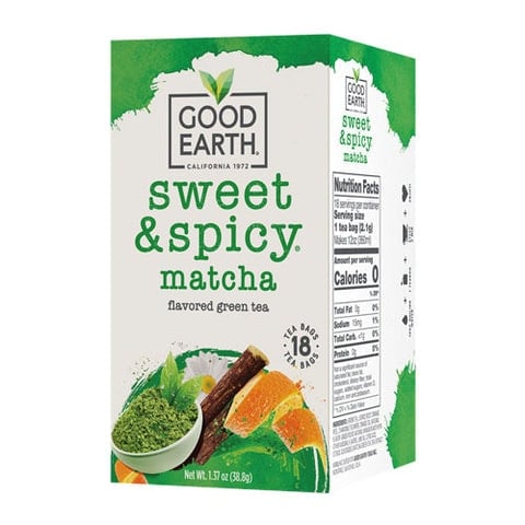 Té Verde Matcha Dulce Y Picante Good Earth, 18 Unidades -- 6 Por Caja