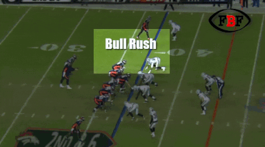Image result for khalil mack bull rush gif