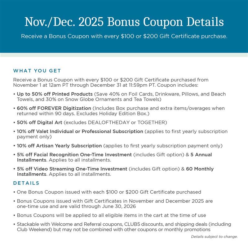 Bonus Coupon Details