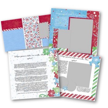 Candy Cane 12x12 Predesigned Pages | Digital Art