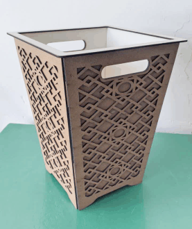سطل زباله گردویی(مدل منتظم)
