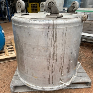 Tacho em Aço Inox com Rodízio e Alça