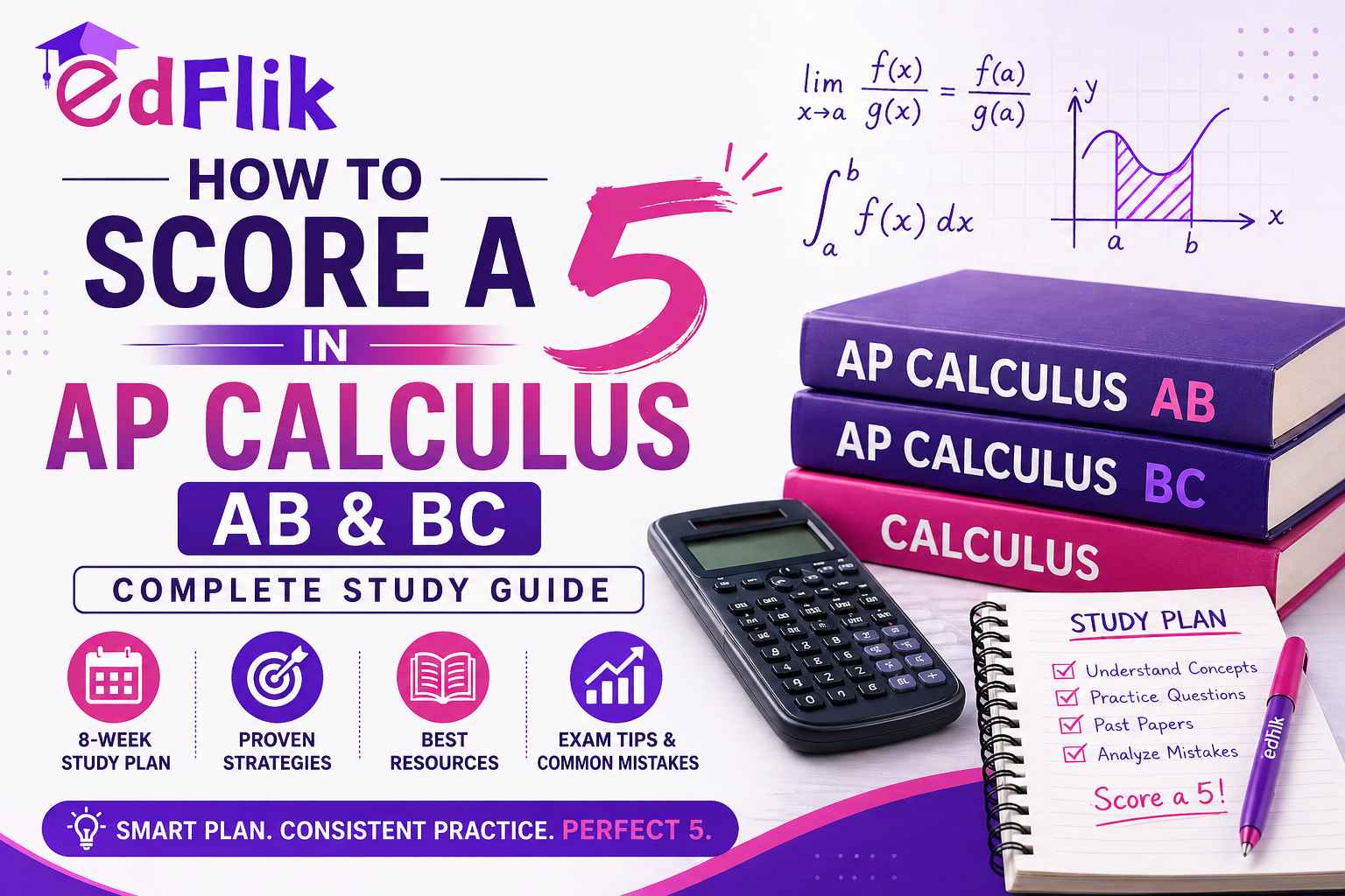 How to Score a 5 in AP Calculus AB & BC (2026 Study Plan + Proven Strategies)