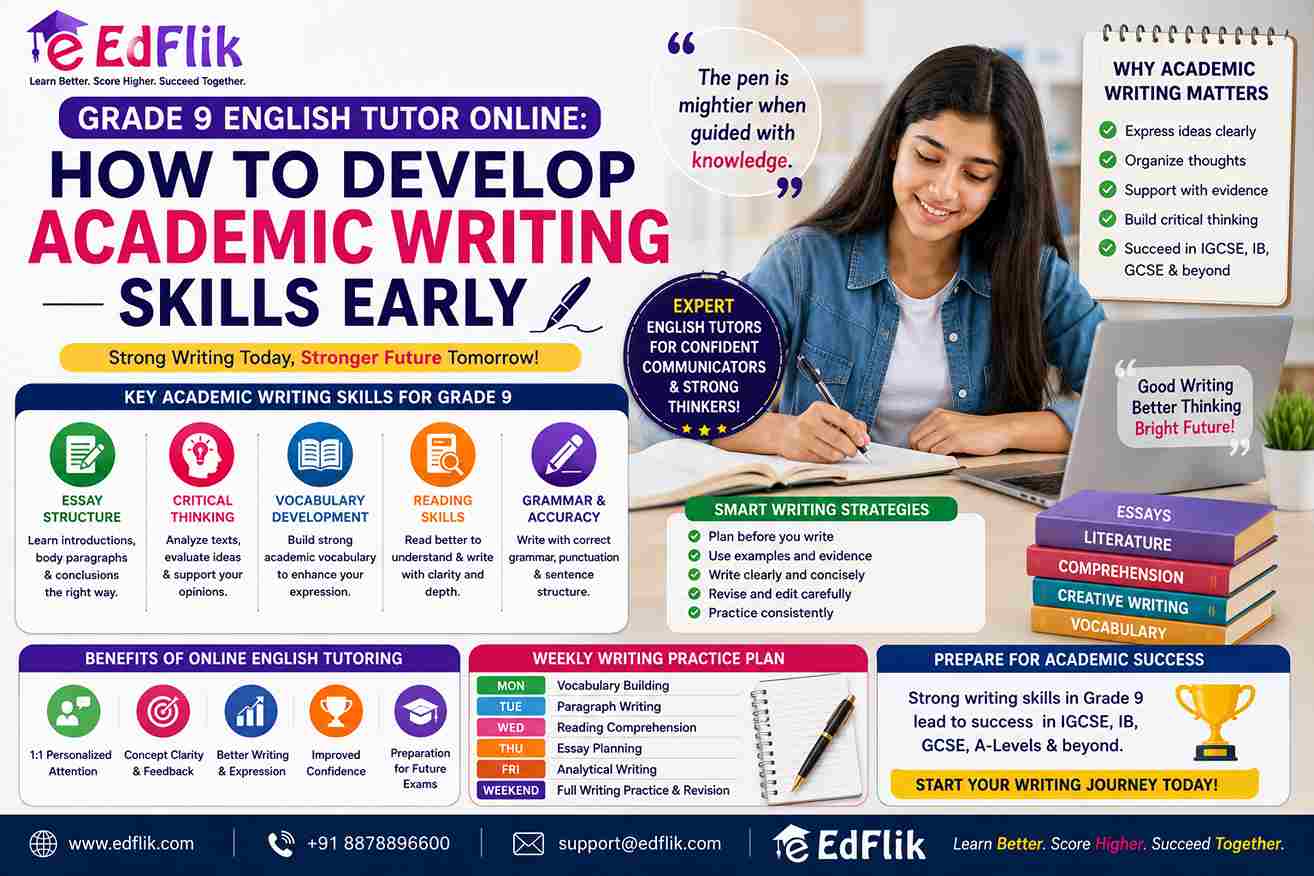 Grade 9 English Tutor Online: How to Develop Academic Writing Skills Early (2026 Guide)