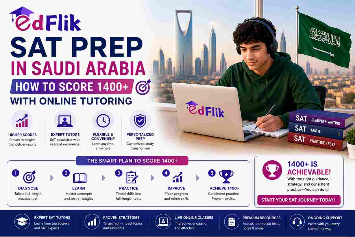SAT Prep in Saudi Arabia: How to Score 1400+ with Online Tutoring