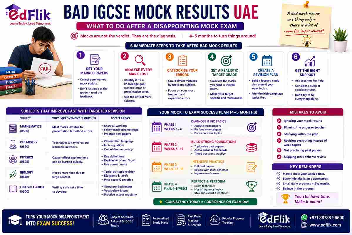 Bad IGCSE Mock Results UAE — What to Do After a Disappointing Mock Exam
