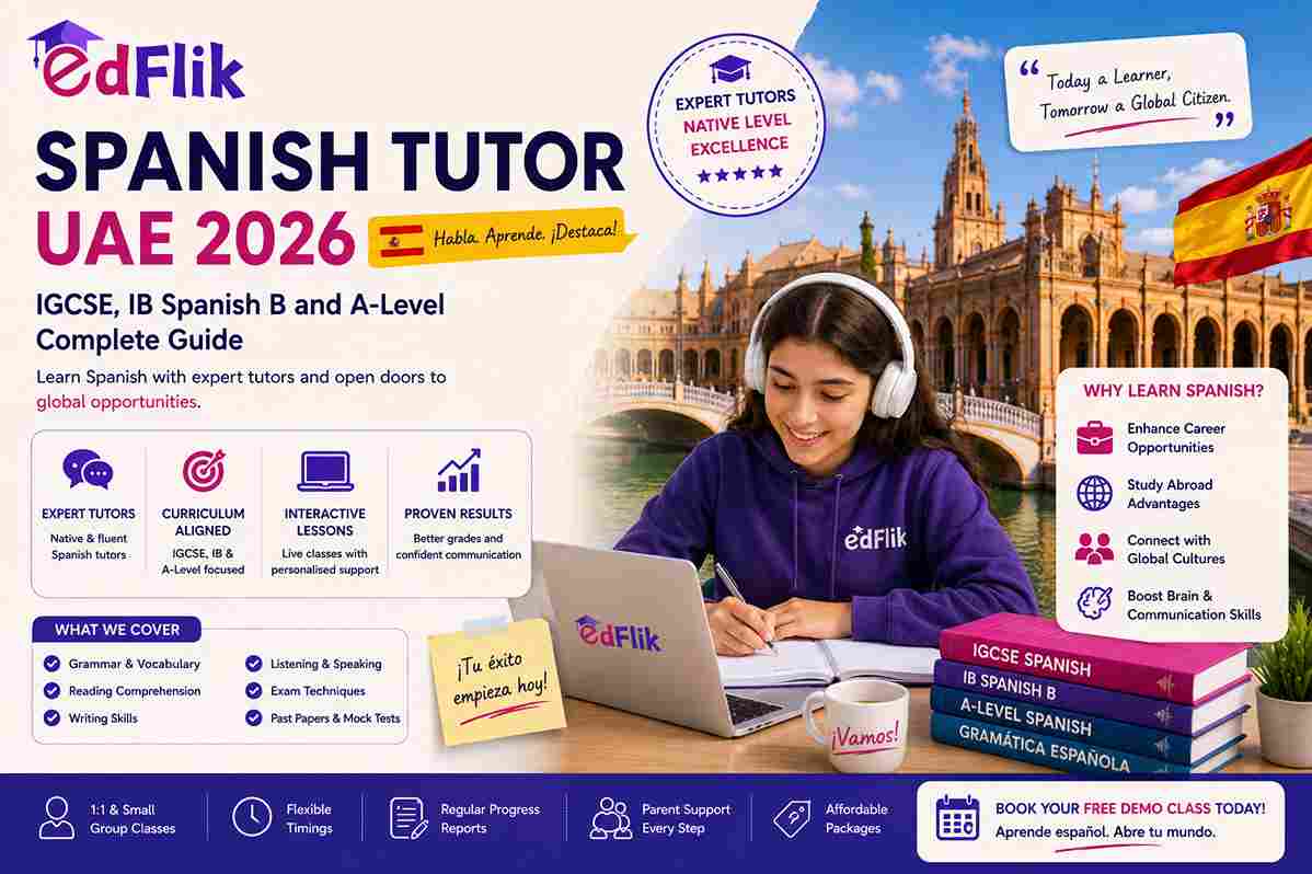 Spanish Tutor UAE 2026 — IGCSE, IB Spanish B and A-Level Complete Guide