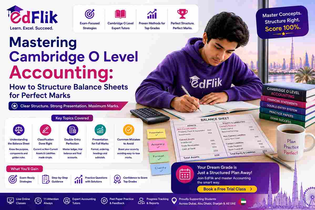 Mastering Cambridge O Level Accounting: How to Structure Balance Sheets for Perfect Marks