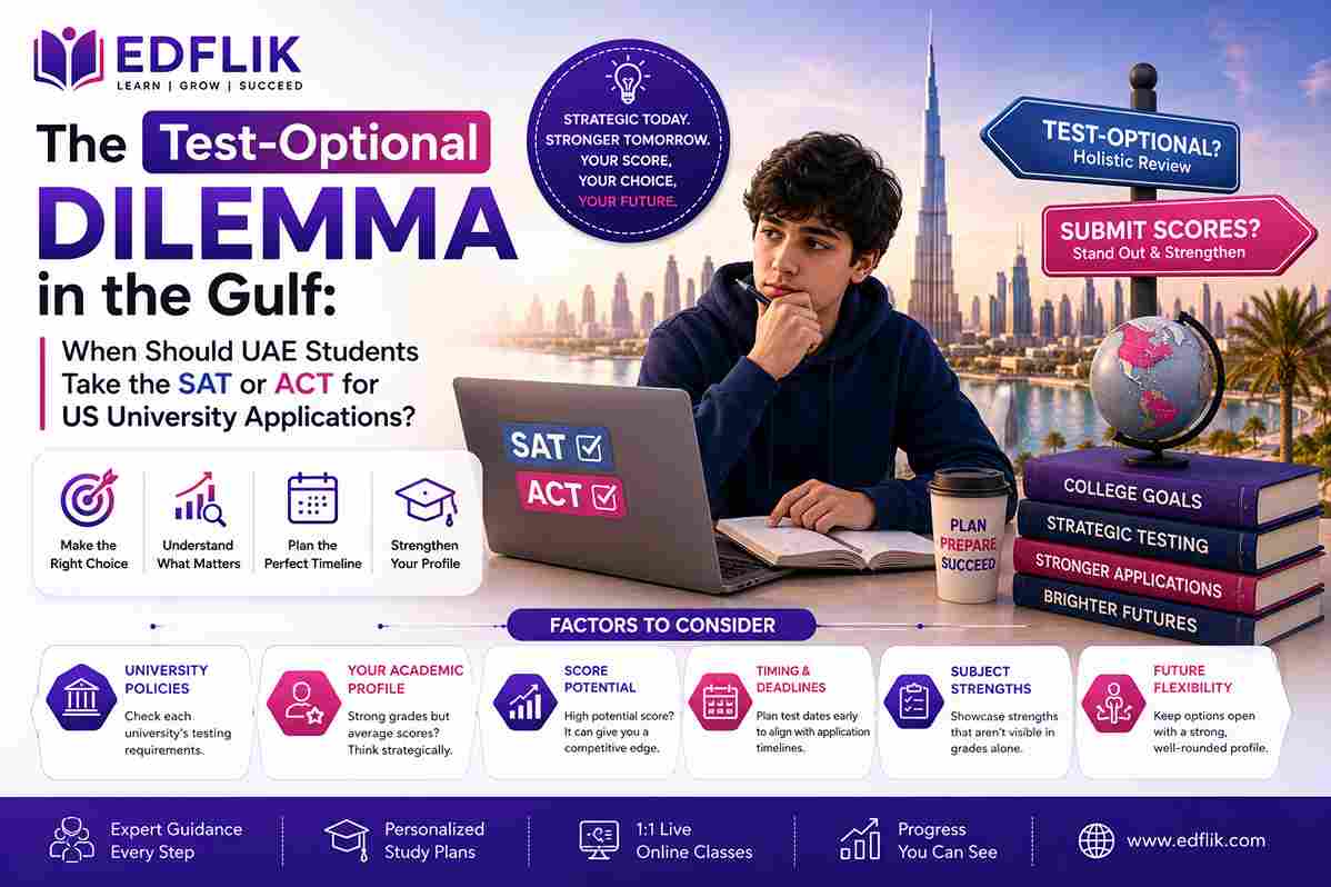 The Test-Optional Dilemma in the Gulf: When Should UAE Students Take the SAT or ACT for US University Applications?