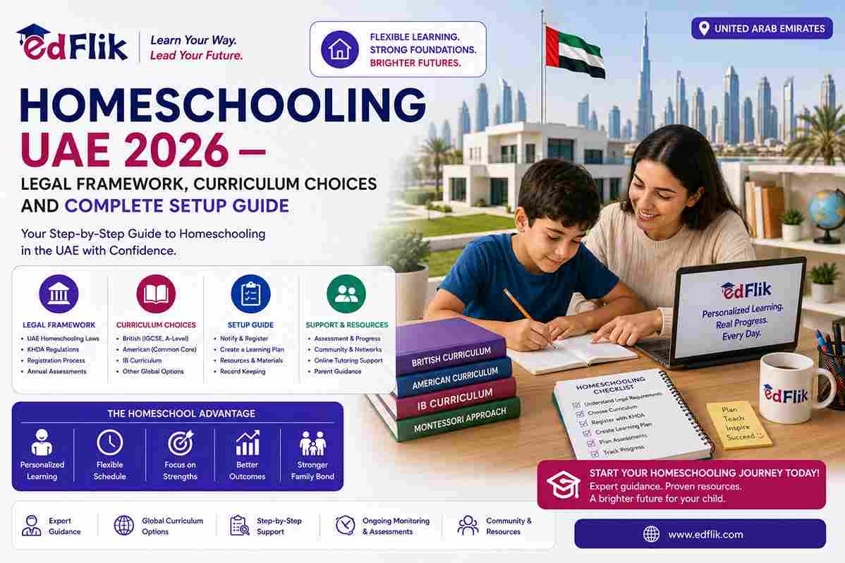 Homeschooling UAE 2026 — Legal Framework, Curriculum Choices and Complete Setup Guide