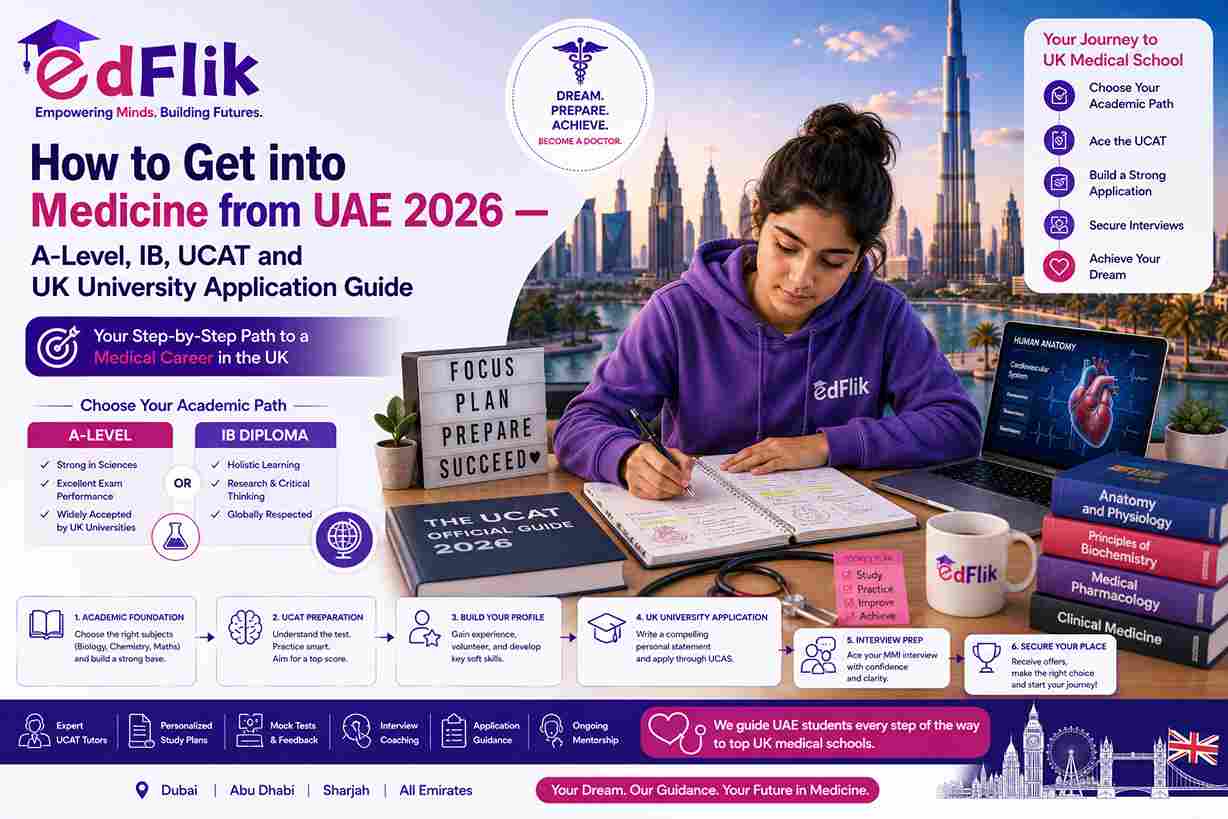 How to Get into Medicine from UAE 2026 — A-Level, IB, UCAT and UK University Application Guide
