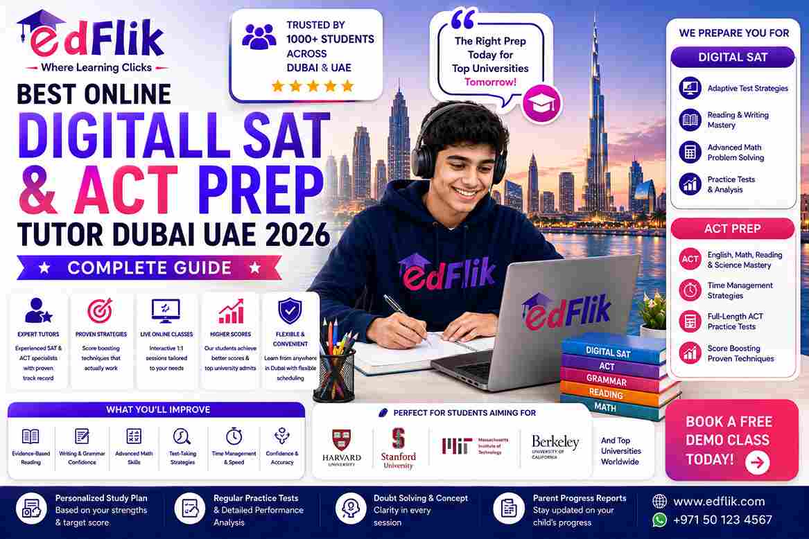 Best Online Digital SAT & ACT Prep Tutor Dubai UAE 2026 — Complete Guide