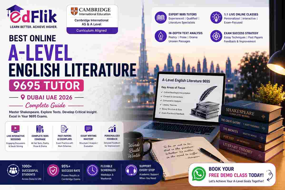 Best Online Cambridge A-Level English Literature 9695 Tutor Dubai UAE 2026 — Complete Guide