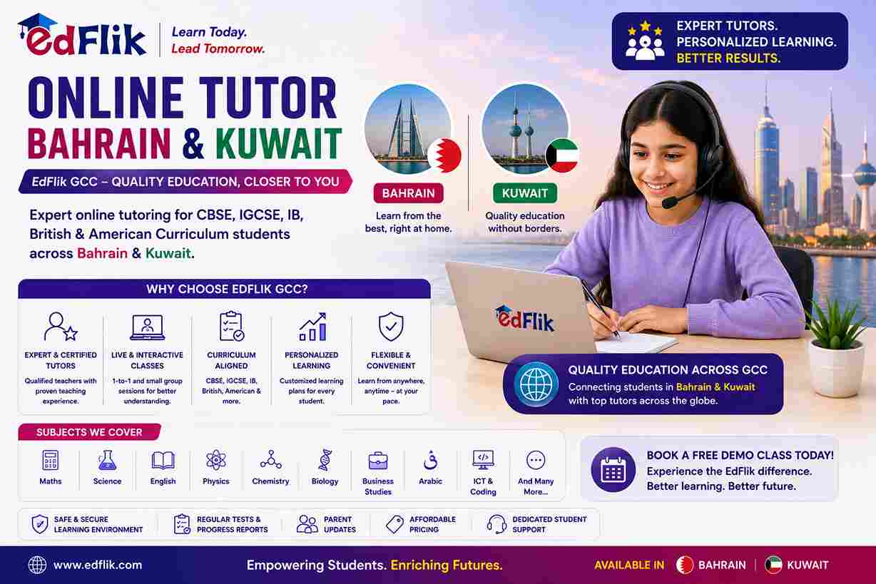 Online Tutor Bahrain & Kuwait | EdFlik GCC