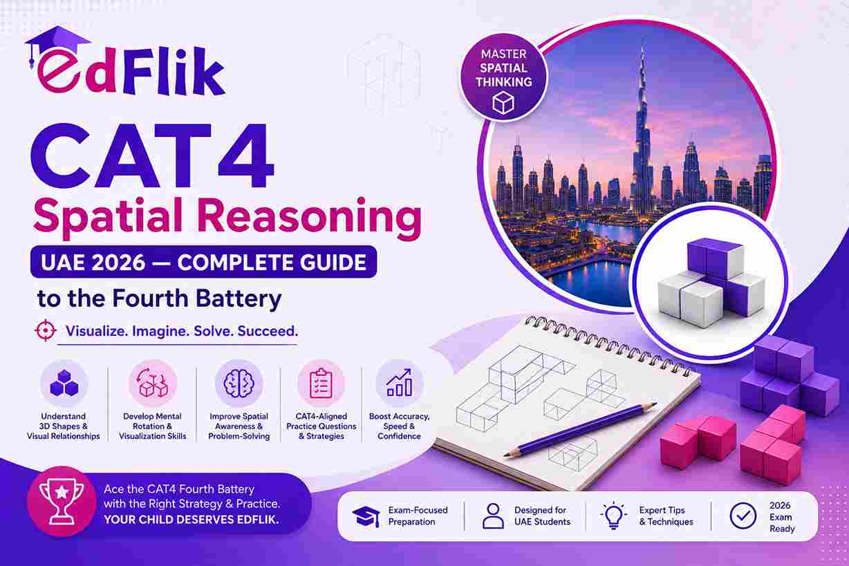 CAT4 Spatial Reasoning UAE 2026 — Complete Guide to the Fourth Battery