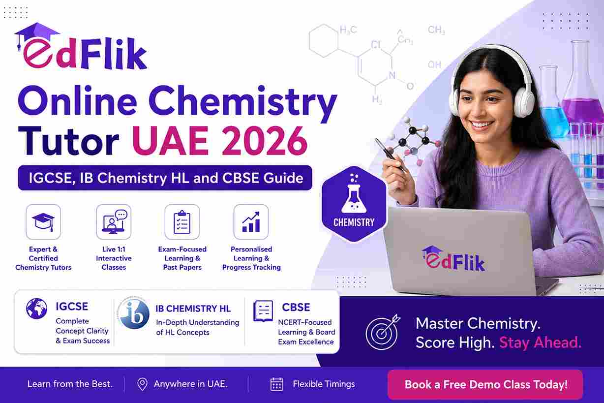 Online Chemistry Tutor UAE 2026 — IGCSE, IB Chemistry HL and CBSE Guide