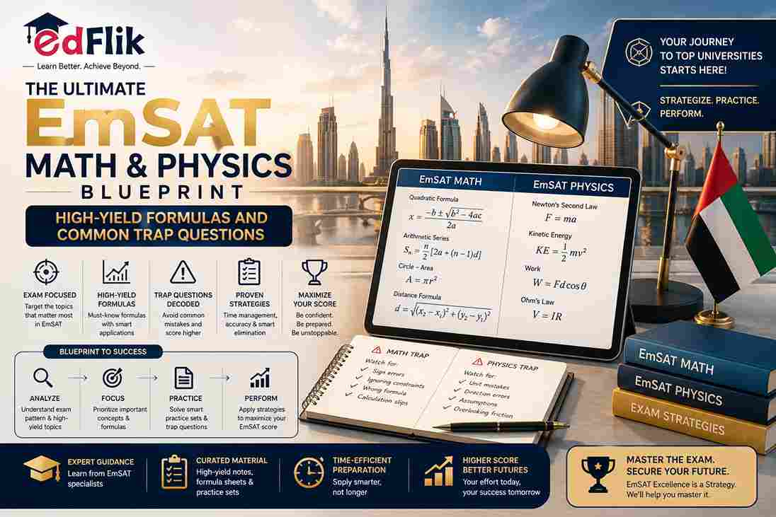 The Ultimate EmSAT Math & Physics Blueprint: High-Yield Formulas and Common Trap Questions