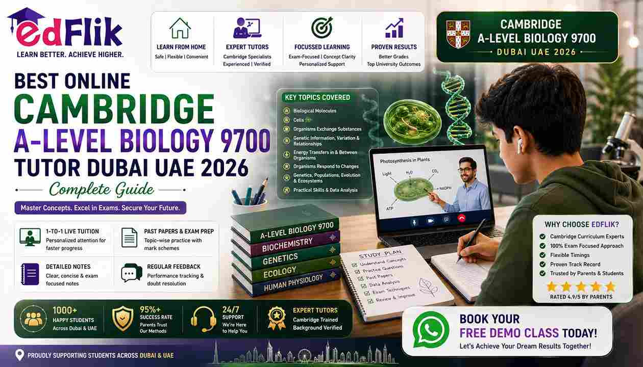 Best Online Cambridge A-Level Biology 9700 Tutor Dubai UAE 2026 — Complete Guide