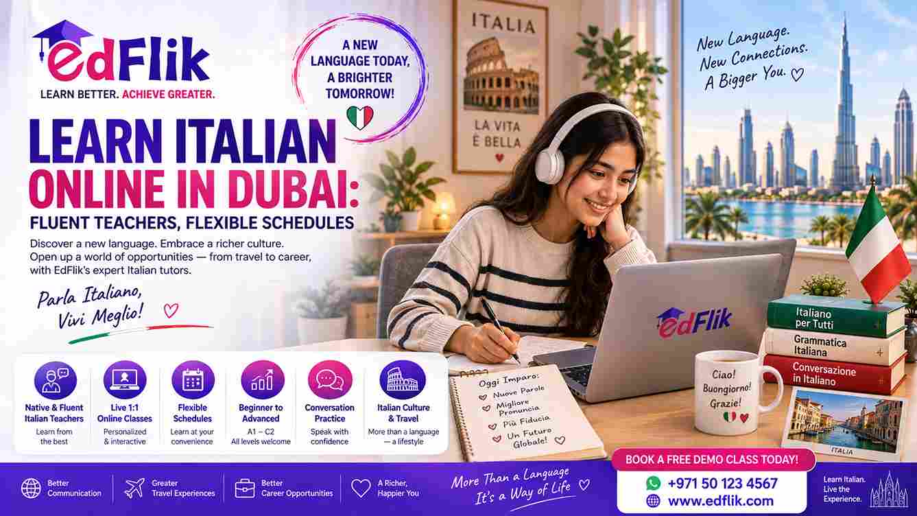Learn Italian Online in Dubai: Fluent Teachers, Flexible Schedules