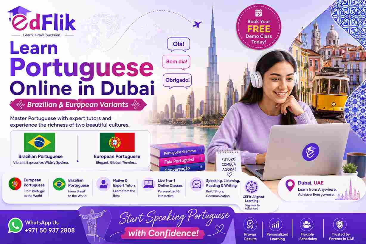 Learn Portuguese Online in Dubai: Brazilian & European Variants