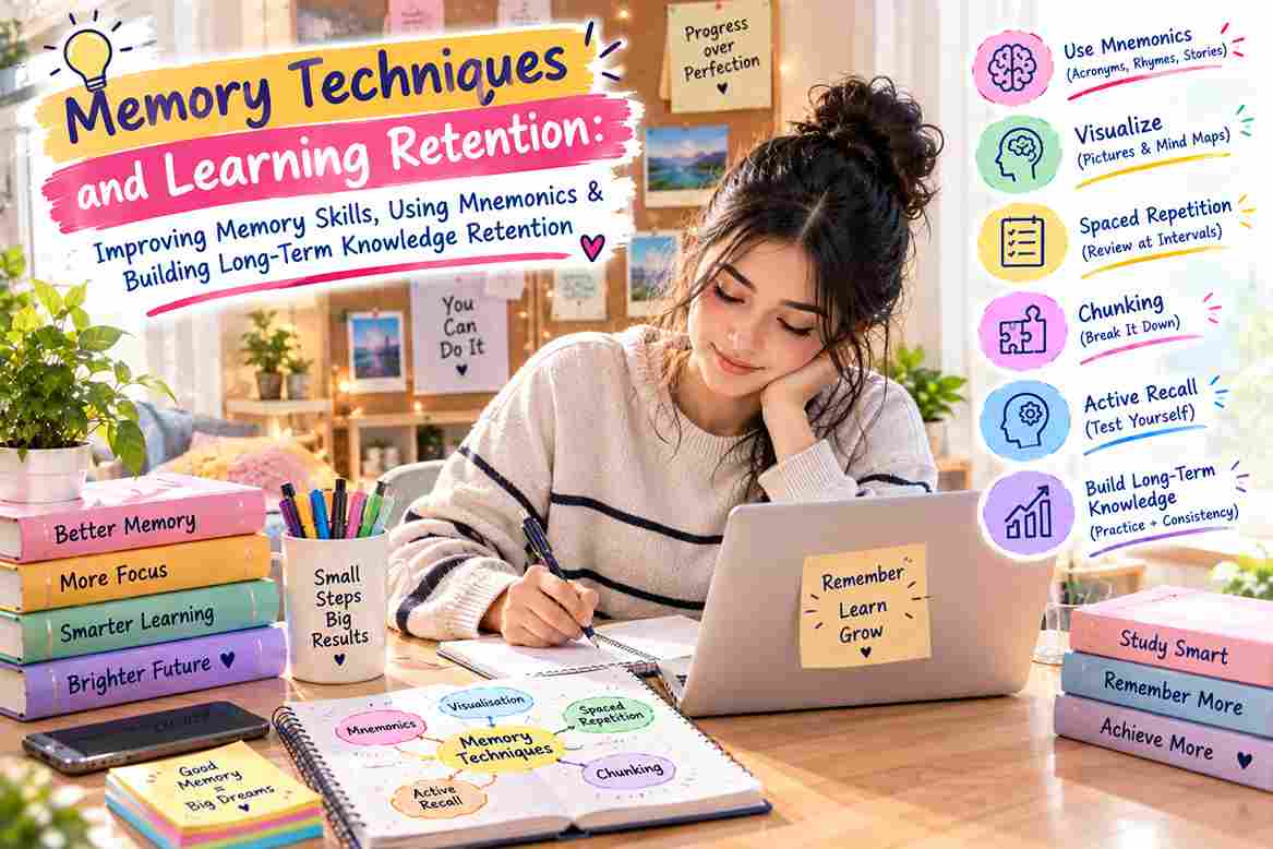 Memory Techniques and Learning Retention: Improving Memory Skills, Using Mnemonics & Building Long-Term Knowledge Retention