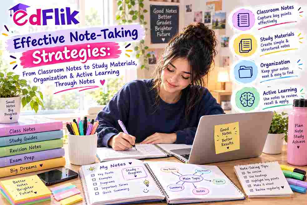 Effective Note-Taking Strategies: From Classroom Notes to Study Materials, Organization & Active Learning Through Notes