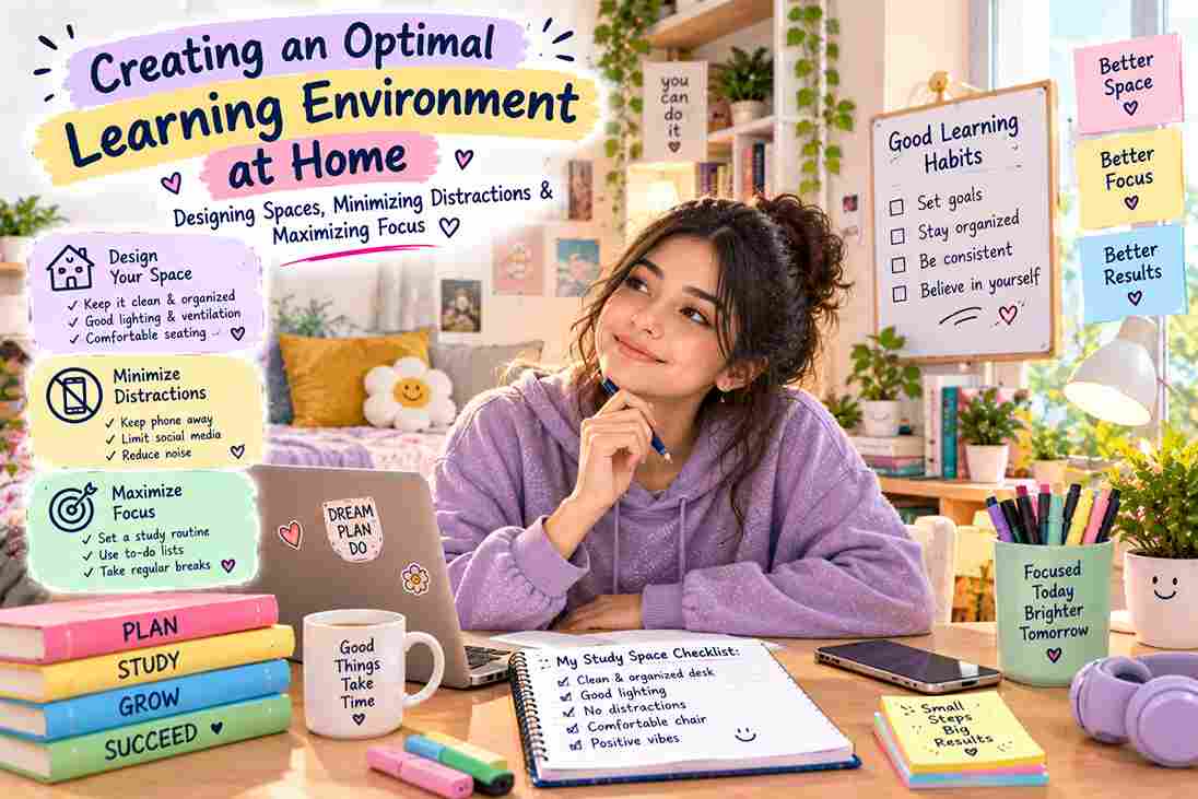Creating an Optimal Learning Environment at Home: Designing Spaces, Minimizing Distractions & Maximizing Focus