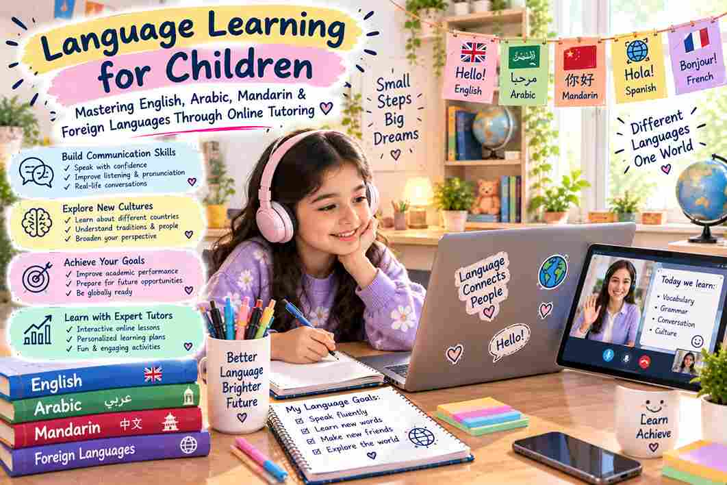 Language Learning for Children: Mastering English, Arabic, Mandarin & Foreign Languages Through Online Tutoring