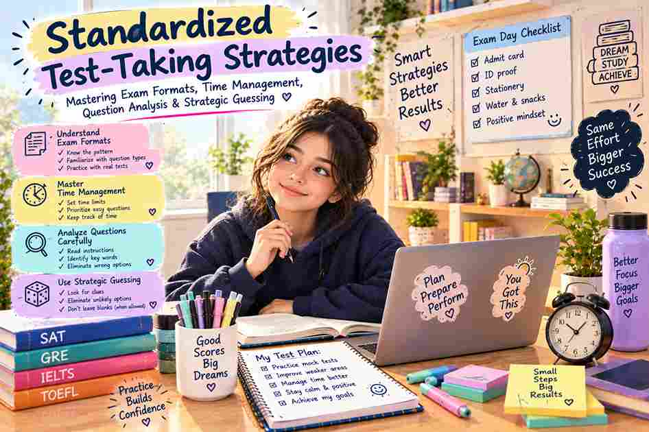 Standardized Test-Taking Strategies: Mastering Exam Formats, Time Management, Question Analysis & Strategic Guessing