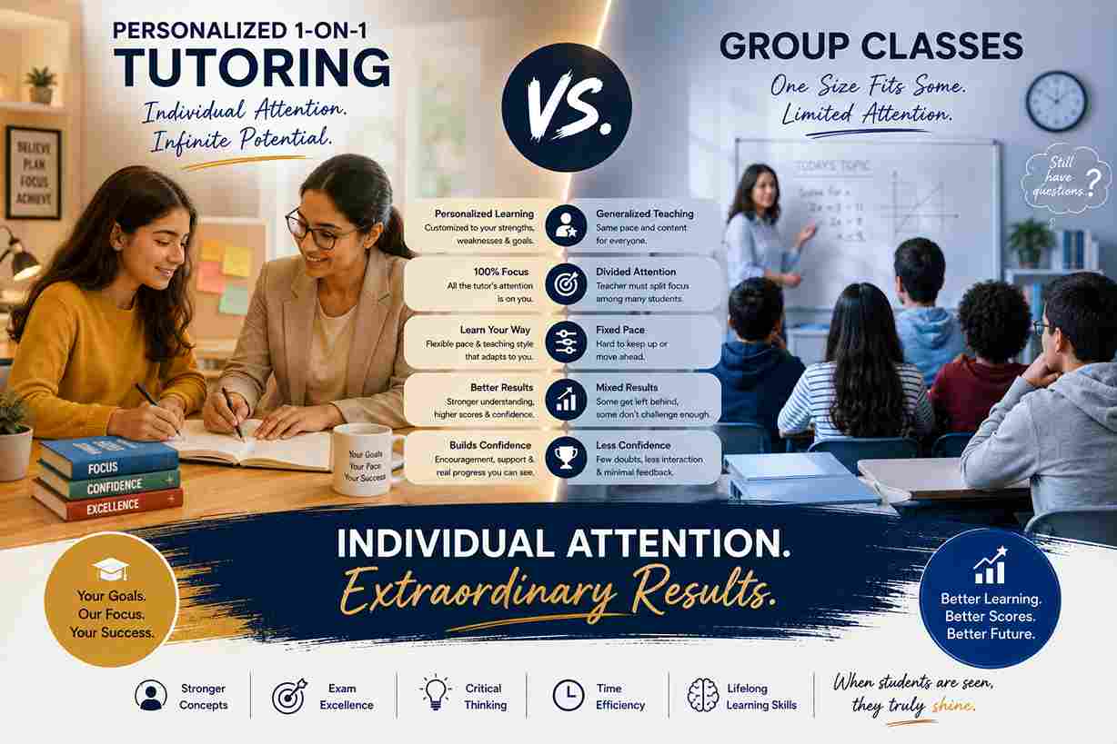 Personalized 1-on-1 Tutoring vs. Group Classes: Why Individual Attention Transforms Academic Results