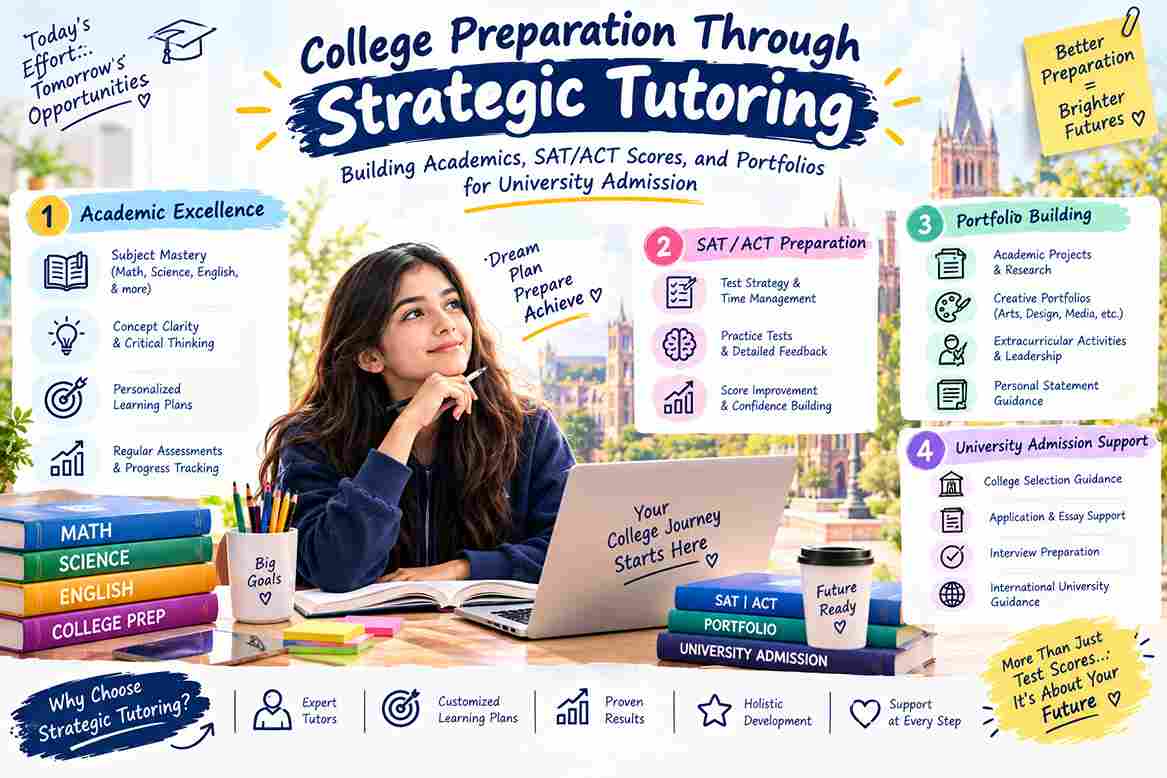 College Preparation Through Strategic Tutoring: Building Academics, SAT/ACT Scores, and Portfolios for University Admission