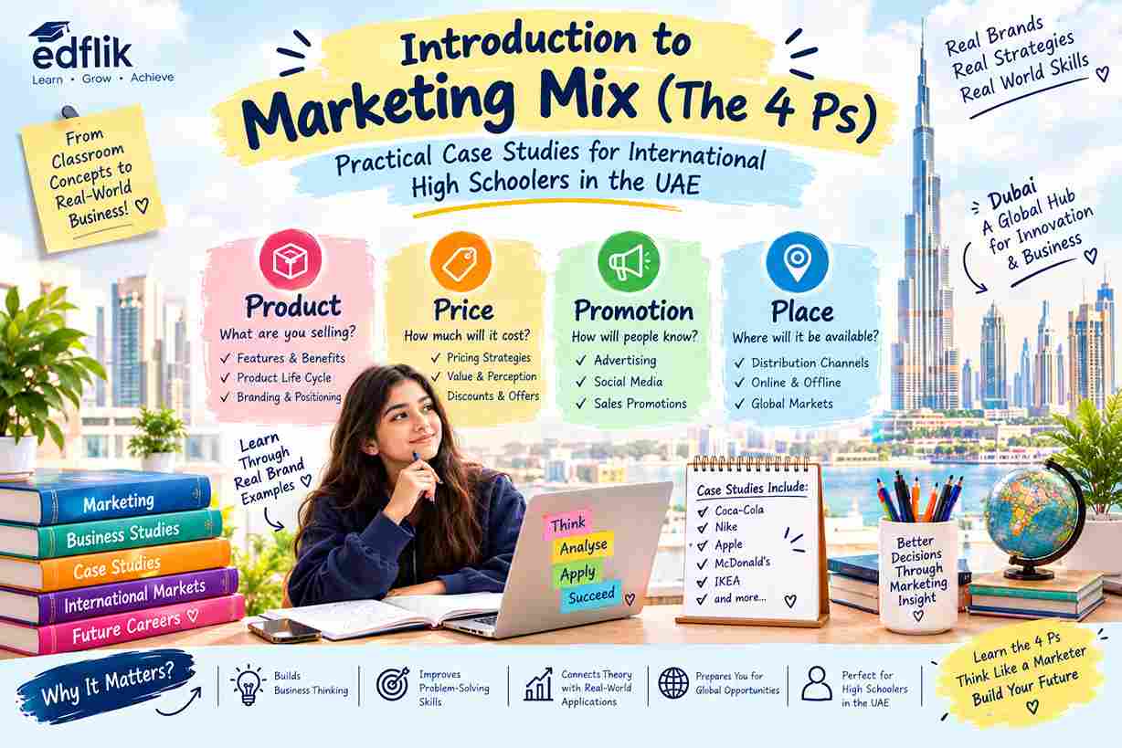 Introduction to Marketing Mix (The 4 Ps): Practical Case Studies for International High Schoolers in the UAE
