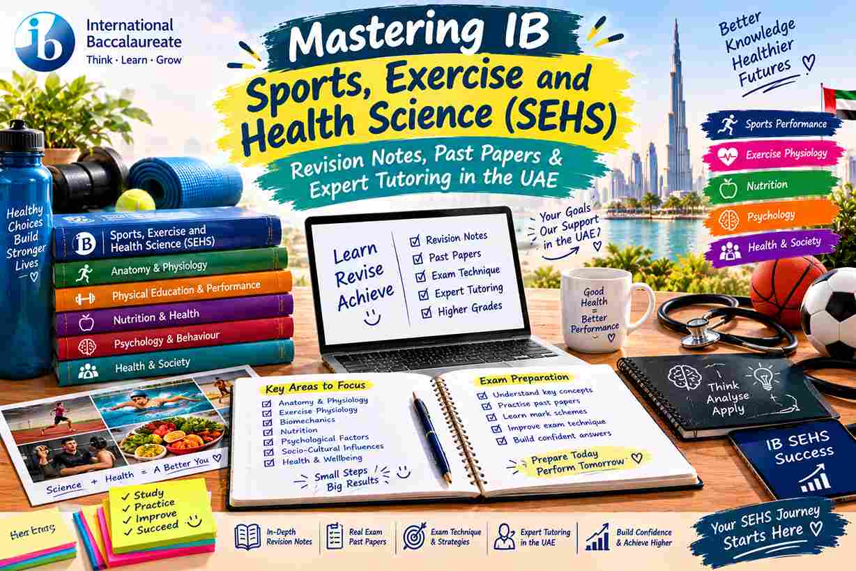 Mastering IB Sports, Exercise and Health Science (SEHS): Revision Notes, Past Papers & Expert Tutoring in the UAE