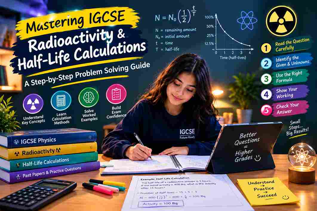 Mastering IGCSE Radioactivity and Half-Life Calculations: A Step-by-Step Problem Solving Guide