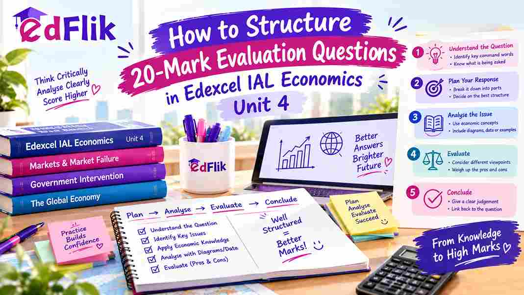 How to Structure 20-Mark Evaluation Questions in Edexcel IAL Economics Unit 4