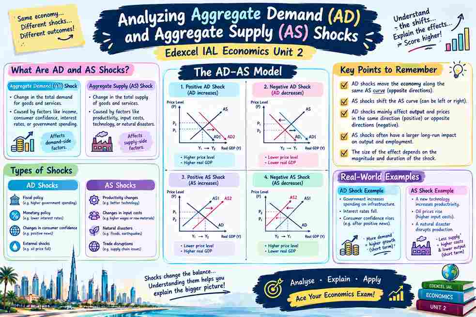 Analysing AD and AS Shocks: A Plain-English Guide for Edexcel IAL Economics Unit 2