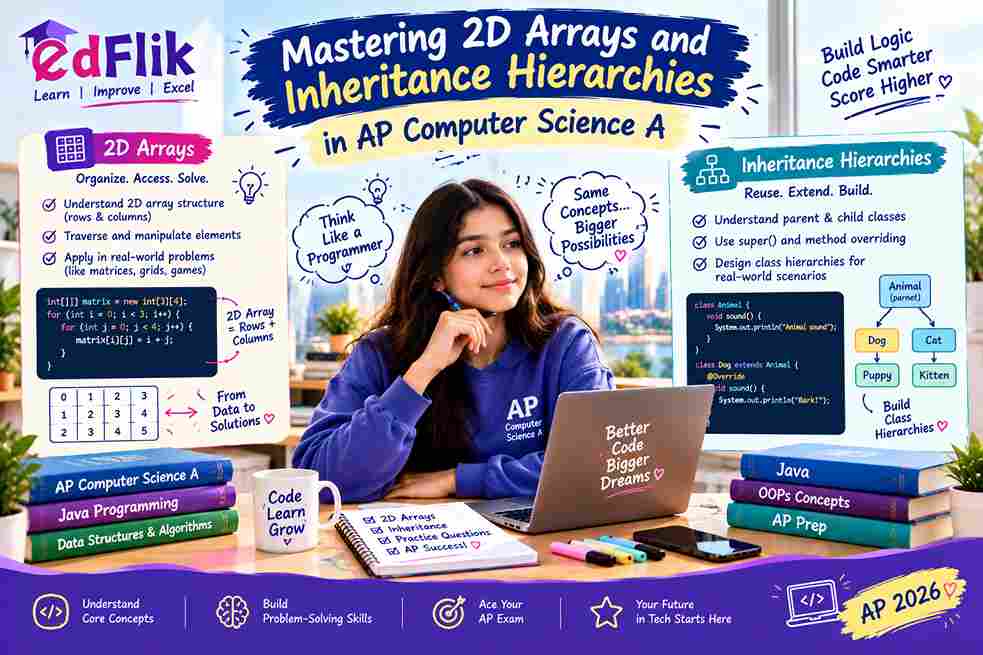 Mastering 2D Arrays and Inheritance Hierarchies in AP Computer Science A