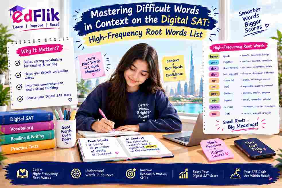 Mastering Difficult Words in Context on the Digital SAT: High-Frequency Root Words List