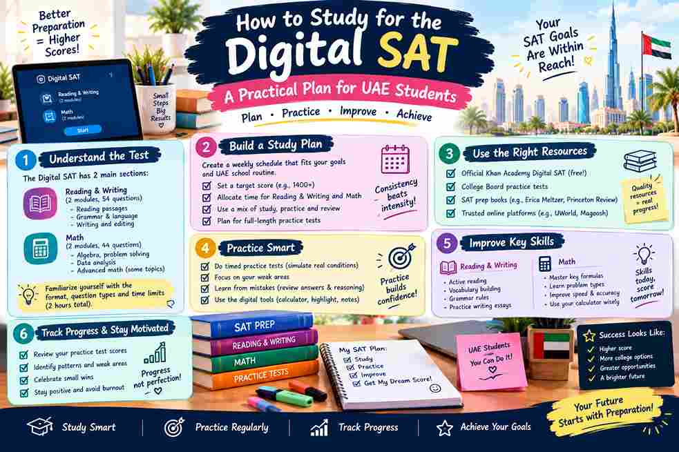 How to Study for the Digital SAT: A Practical Plan for UAE Students