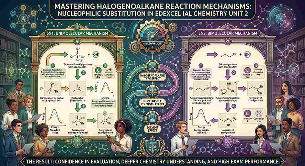 Mastering Halogenoalkane Reaction Mechanisms: Nucleophilic Substitution in Edexcel IAL Chemistry Unit 2