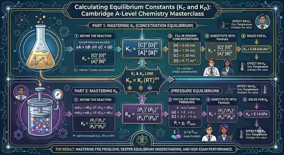 Calculating Equilibrium Constants ($K_c$ and $K_p$): Cambridge A-Level Chemistry Masterclass