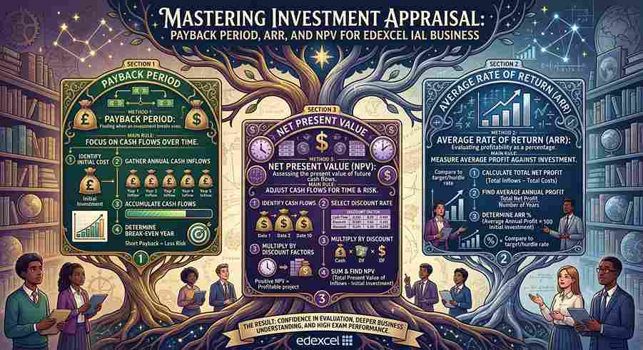 Mastering Investment Appraisal: Payback Period, ARR, and NPV for Edexcel IAL Business