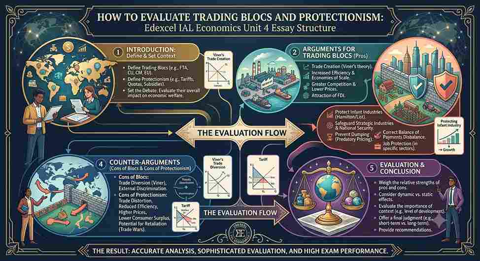 How to Evaluate Trading Blocs and Protectionism: Edexcel IAL Economics Unit 4 Essay Structure
