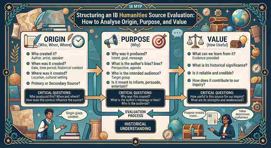 Structuring an IB MYP Humanities Source Evaluation: How to Analyse Origin, Purpose, and Value