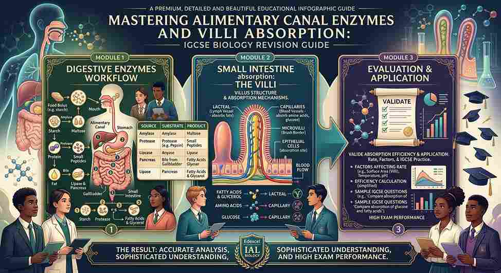 Mastering Alimentary Canal Enzymes and Villi Absorption: IGCSE Biology Revision Guide