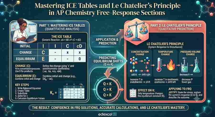 Mastering ICE Tables and Le Chatelier’s Principle in AP Chemistry Free-Response Sections