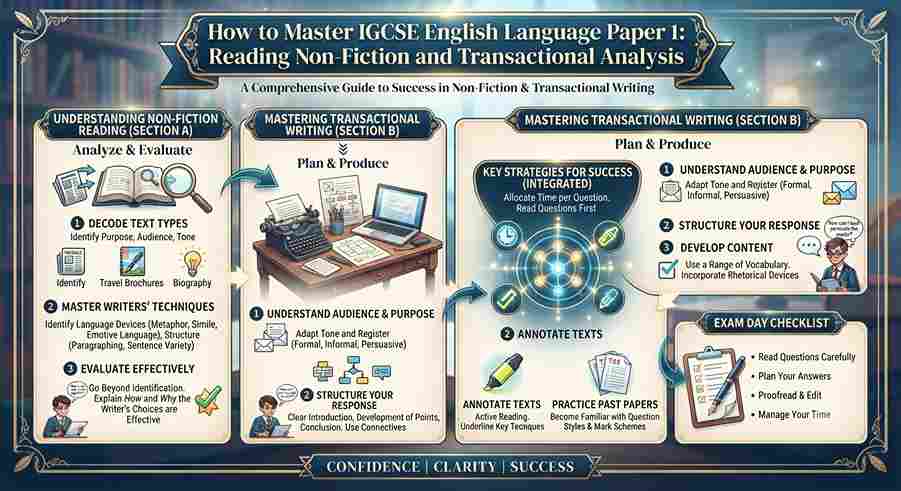 How to Master IGCSE English Language Paper 1: Reading Non-Fiction and Transactional Analysis