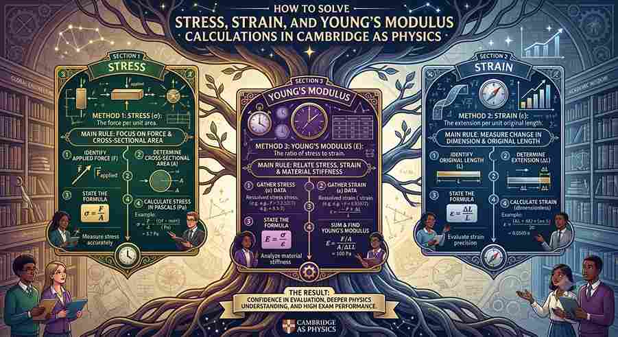 How to Solve Stress, Strain, and Young's Modulus Calculations in Cambridge AS Physics