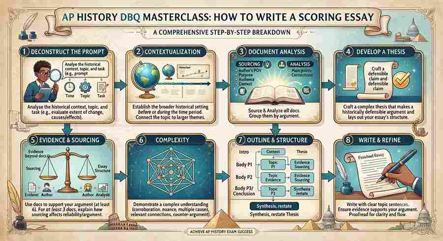 How to Write a Scoring AP History Document-Based Question (DBQ) Essay: Step-by-Step Breakdown