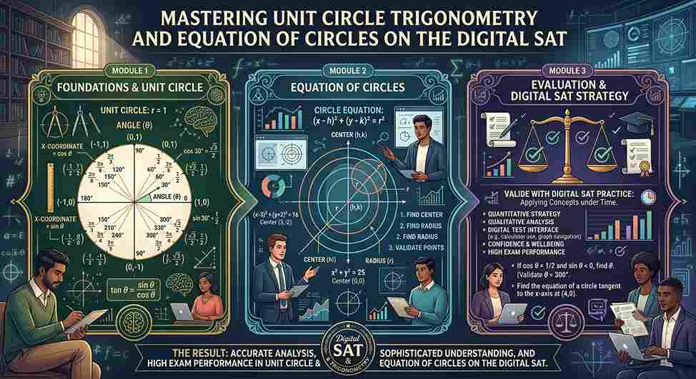 Mastering Unit Circle Trigonometry and Equation of Circles on the Digital SAT